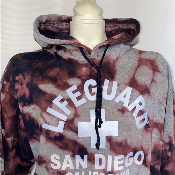 *CUSTOM LIFEGUARD REVERSE DYED HOODIE - Picture 2 of 5